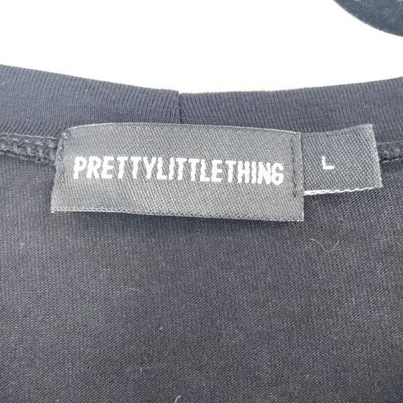 Pretty Little Thing Women's Brooklyn Printed Oversized T-Shirt Black Large NWT - Picture 3 of 9